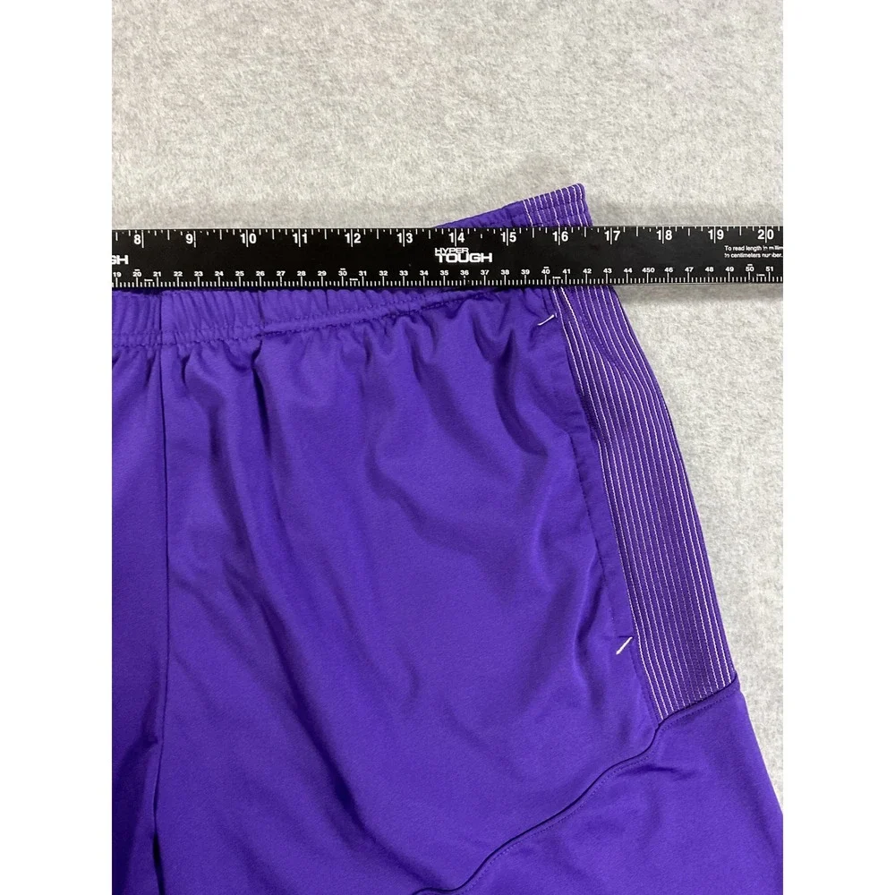 Nike Mens Dri-FIT Athletic Basketball Shorts Purple Large 7 Inch Inseam 2402